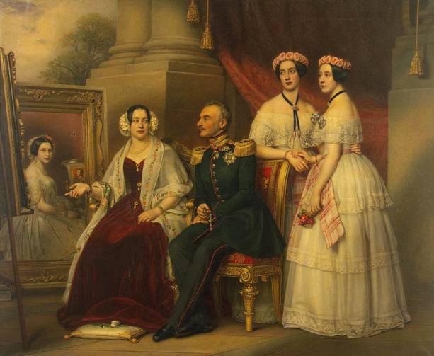 Family of Joseph  Duke of Saxe-Altenburg  ca. 1848    by Karl Joseph Stieler   1781-1858   State Hermitage Museum  St. Petersburg Russia